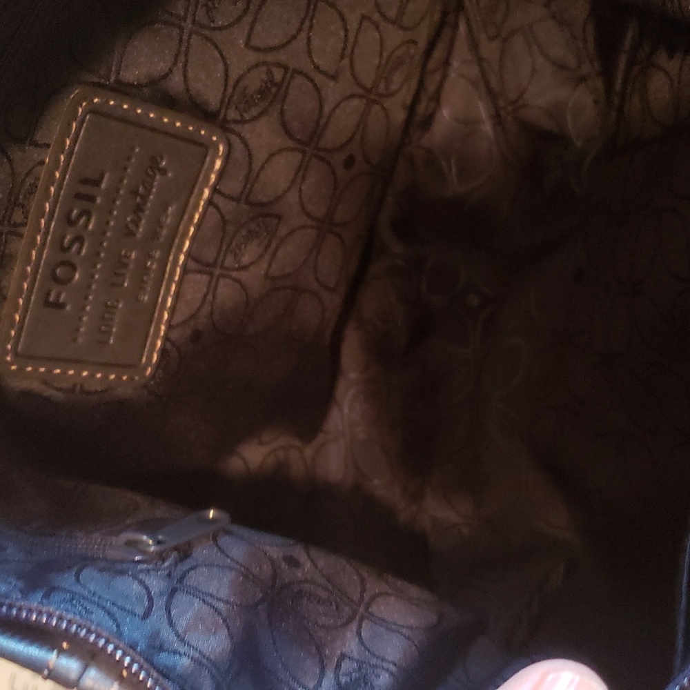 Fossil blue leather small bag - Picture 5 of 8